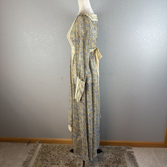 Gunne Sax Black Label Vintage Floral Cottage Prairie Dress Size 9 S Long Sleeve - Picture 7 of 11